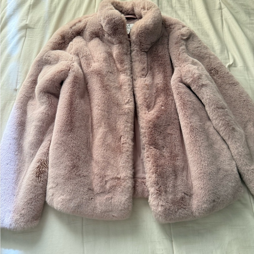 Magaschoni Pink Teddy Jacket Plush Faux Fur